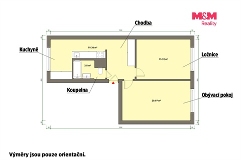 Pronájem bytu 2+1, 63 m² - 6