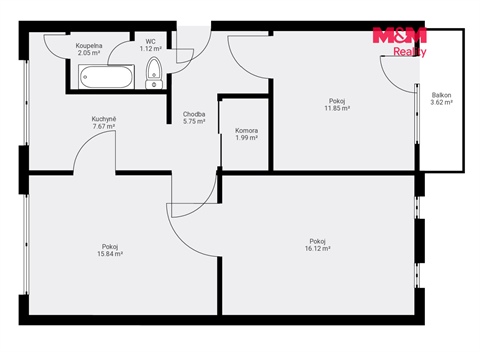 Prodej bytu 3+1, 66 m² 14
