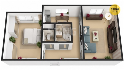 Pronájem bytu 2+1, 55 m² 14