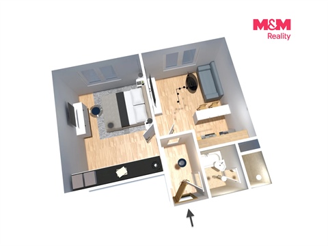 Prodej bytu 1+1, 36 m² - 2