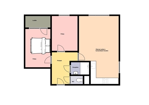 Pronájem bytu 3kk, 65 m² - 4
