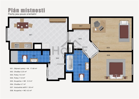 Prodej bytu 3kk, 63 m² 2